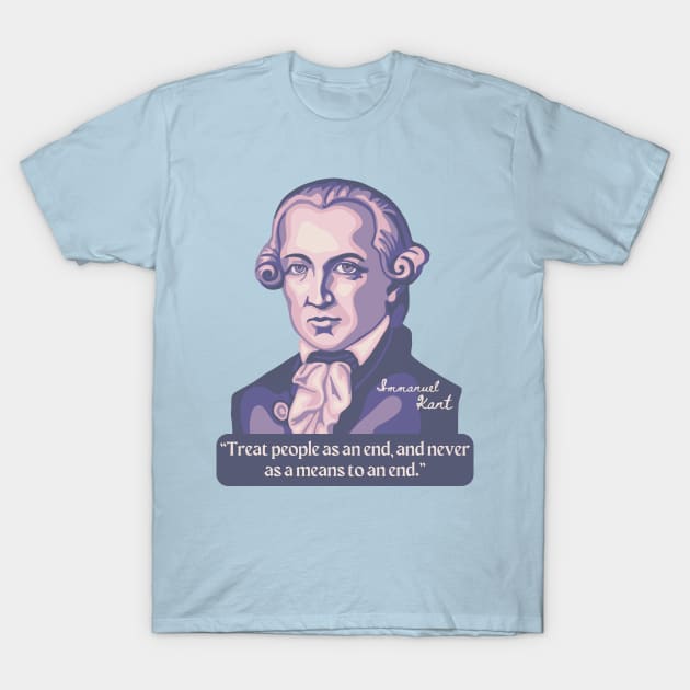 Emmanuel Kant Portrait and Quote T-Shirt by Slightly Unhinged